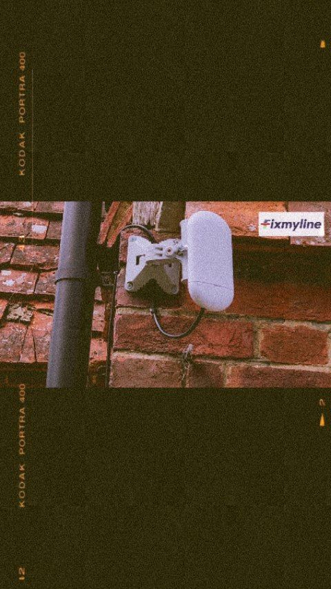 Beaming home WiFi over to an outbuilding using a point to point wireless bridge.